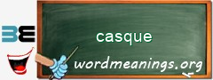 WordMeaning blackboard for casque